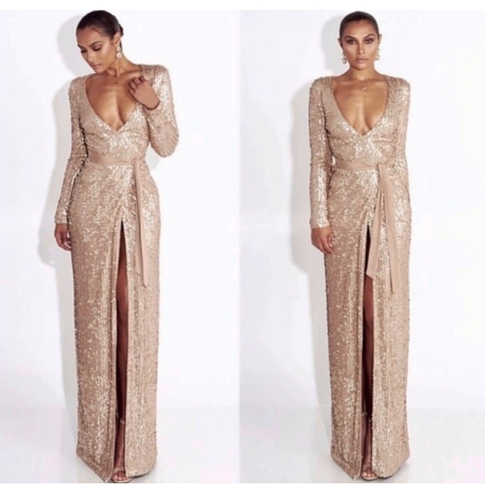 Gold Sequin Luxe Dress from JLUXlabel